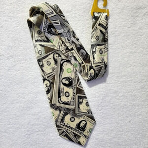 NWOT Christian Giorgiou Handmade Tie Money Cash Bills Business Formal Rich